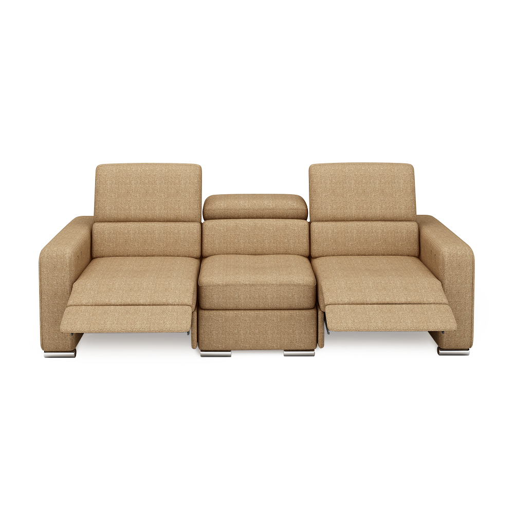 KELBY – Modular Leather Sofa with Extendable Seat & Motorised Incliner (3-Seater)