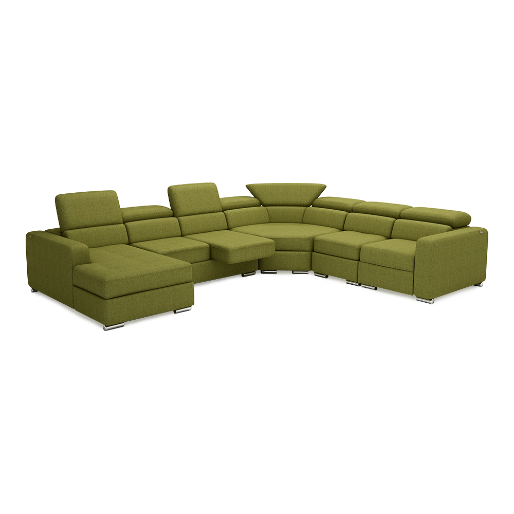 KELBY – Modular Leather Sofa with Extendable Seat & Motorised Incliner (Corner)