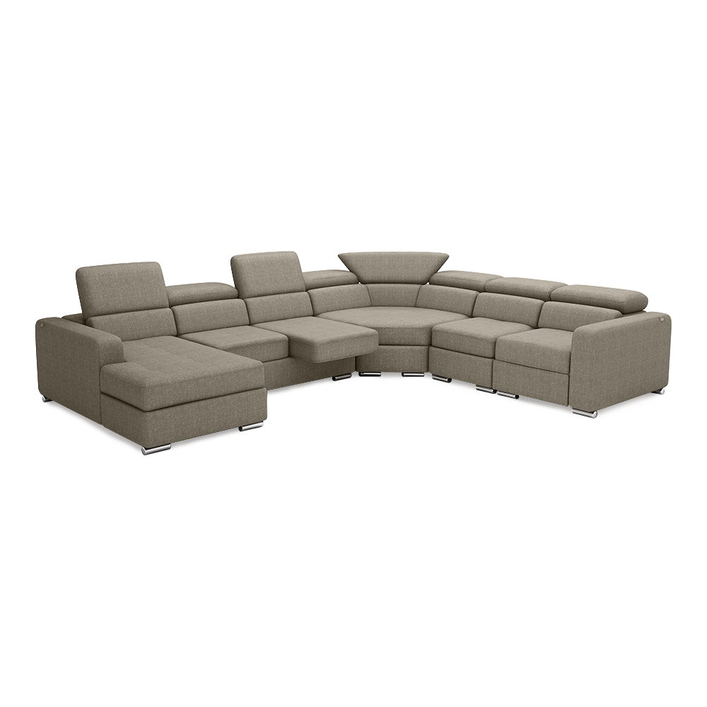 KELBY – Modular Leather Sofa with Extendable Seat & Motorised Incliner (Corner)