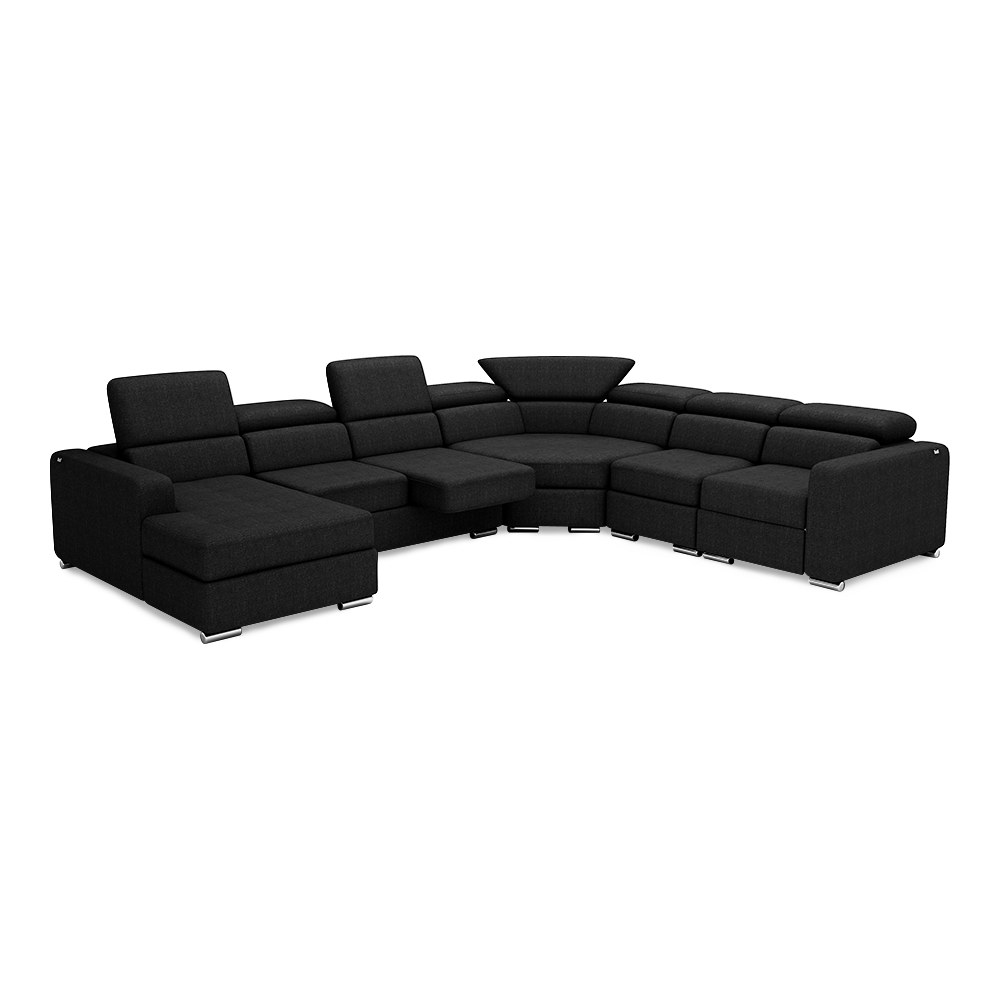 KELBY – Modular Leather Sofa with Extendable Seat & Motorised Incliner (Corner)