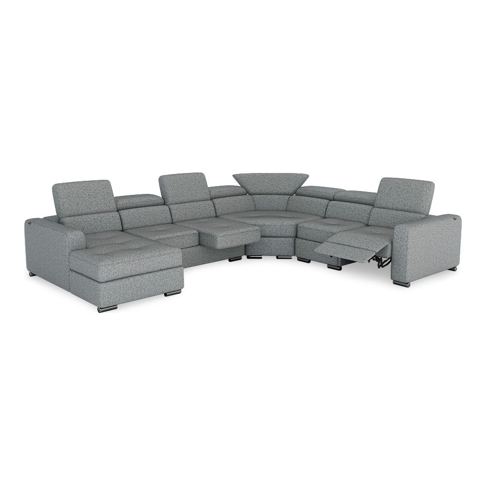 KELBY – Modular Leather Sofa with Extendable Seat & Motorised Incliner (Corner)