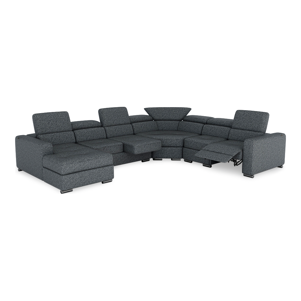 KELBY – Modular Leather Sofa with Extendable Seat & Motorised Incliner (Corner)
