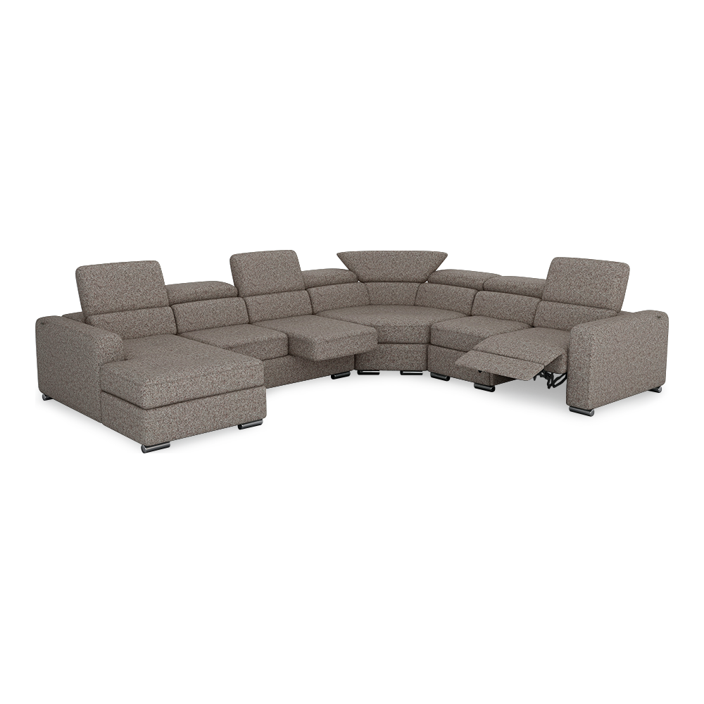 KELBY – Modular Leather Sofa with Extendable Seat & Motorised Incliner (Corner)