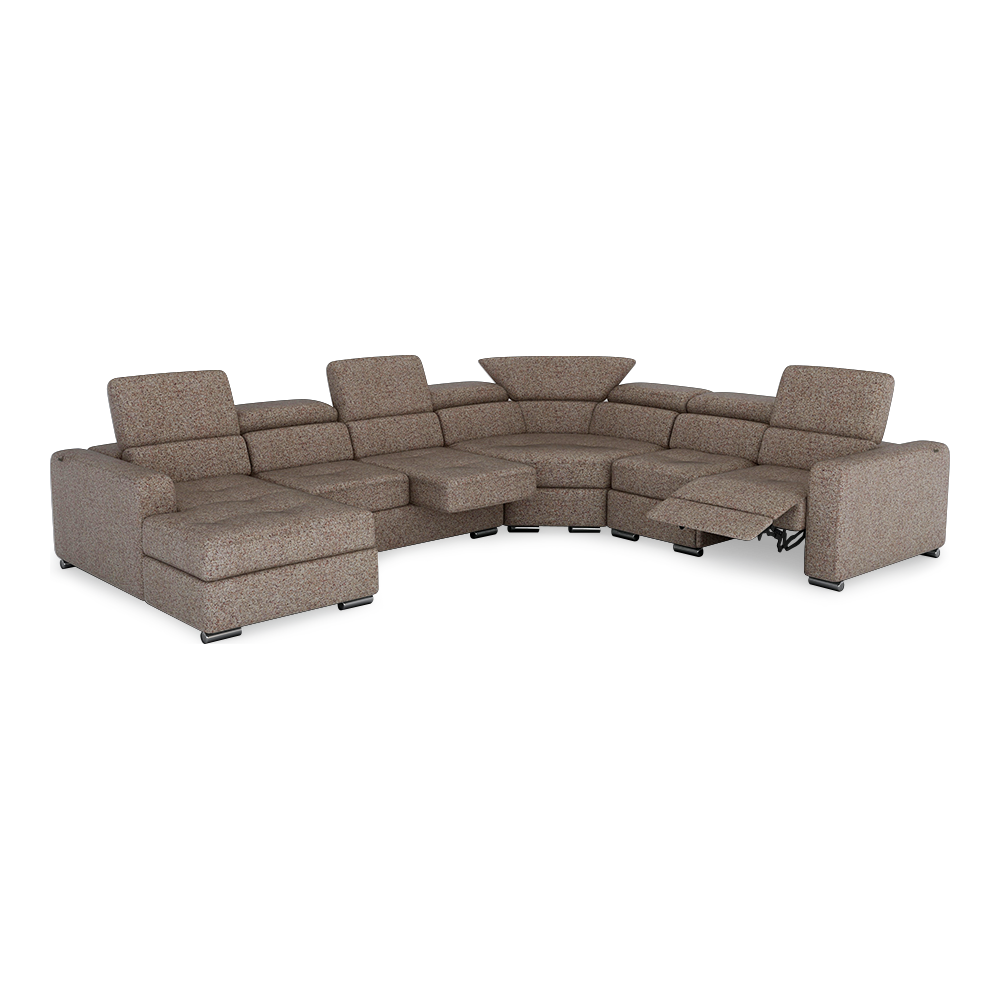 KELBY – Modular Leather Sofa with Extendable Seat & Motorised Incliner (Corner)