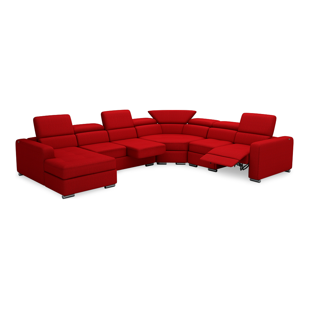 KELBY – Modular Leather Sofa with Extendable Seat & Motorised Incliner (Corner)