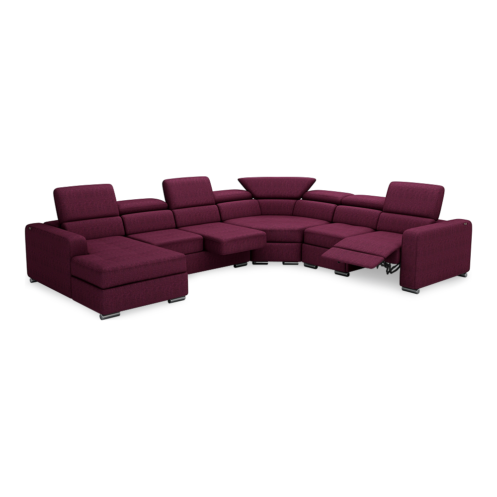 KELBY – Modular Leather Sofa with Extendable Seat & Motorised Incliner (Corner)