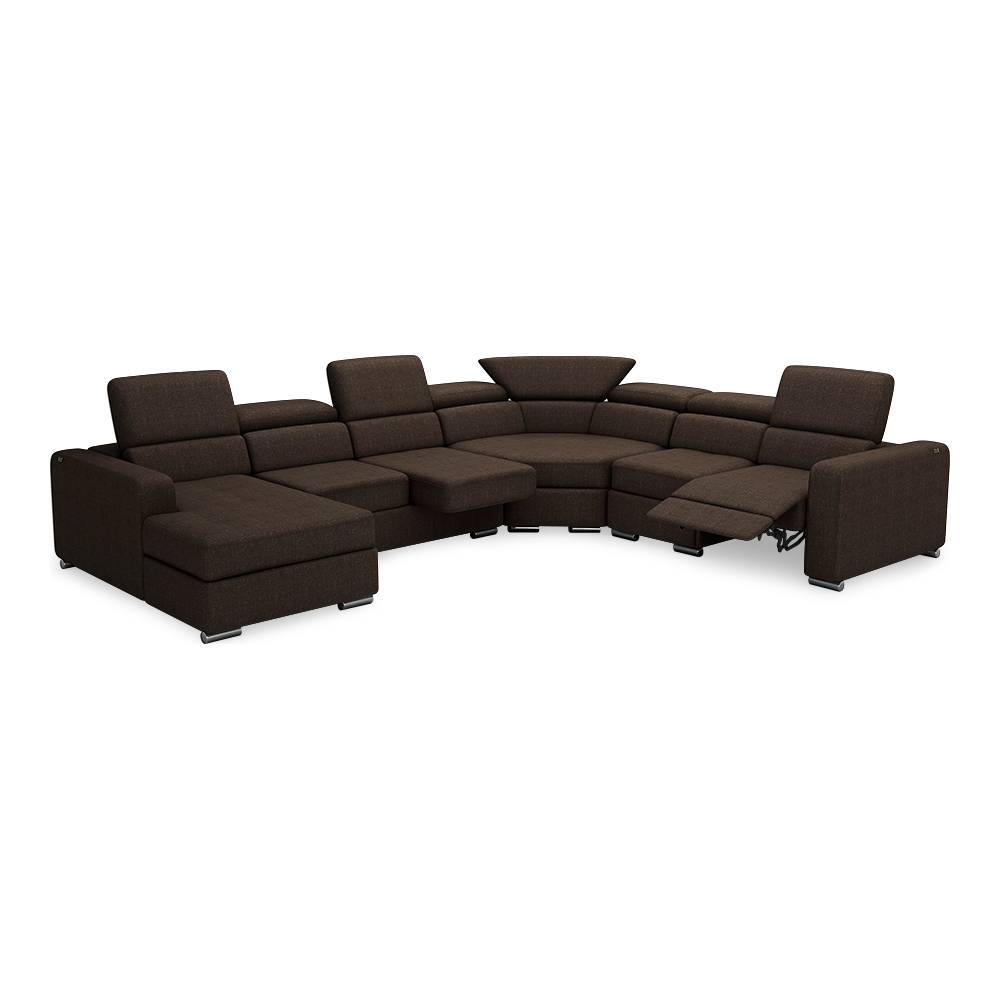 KELBY – Modular Leather Sofa with Extendable Seat & Motorised Incliner (Corner)