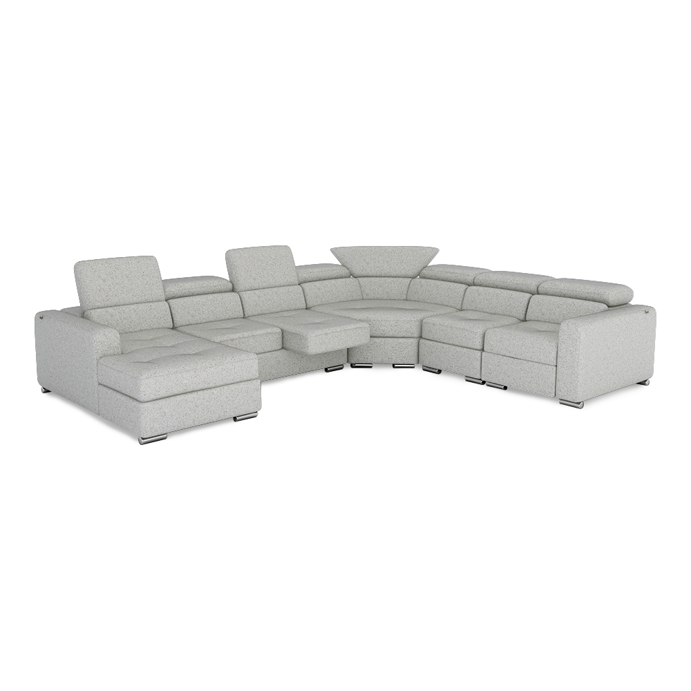 KELBY – Modular Leather Sofa with Extendable Seat & Motorised Incliner (Corner)
