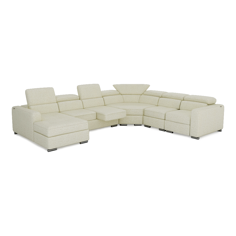 KELBY – Modular Leather Sofa with Extendable Seat & Motorised Incliner (Corner)