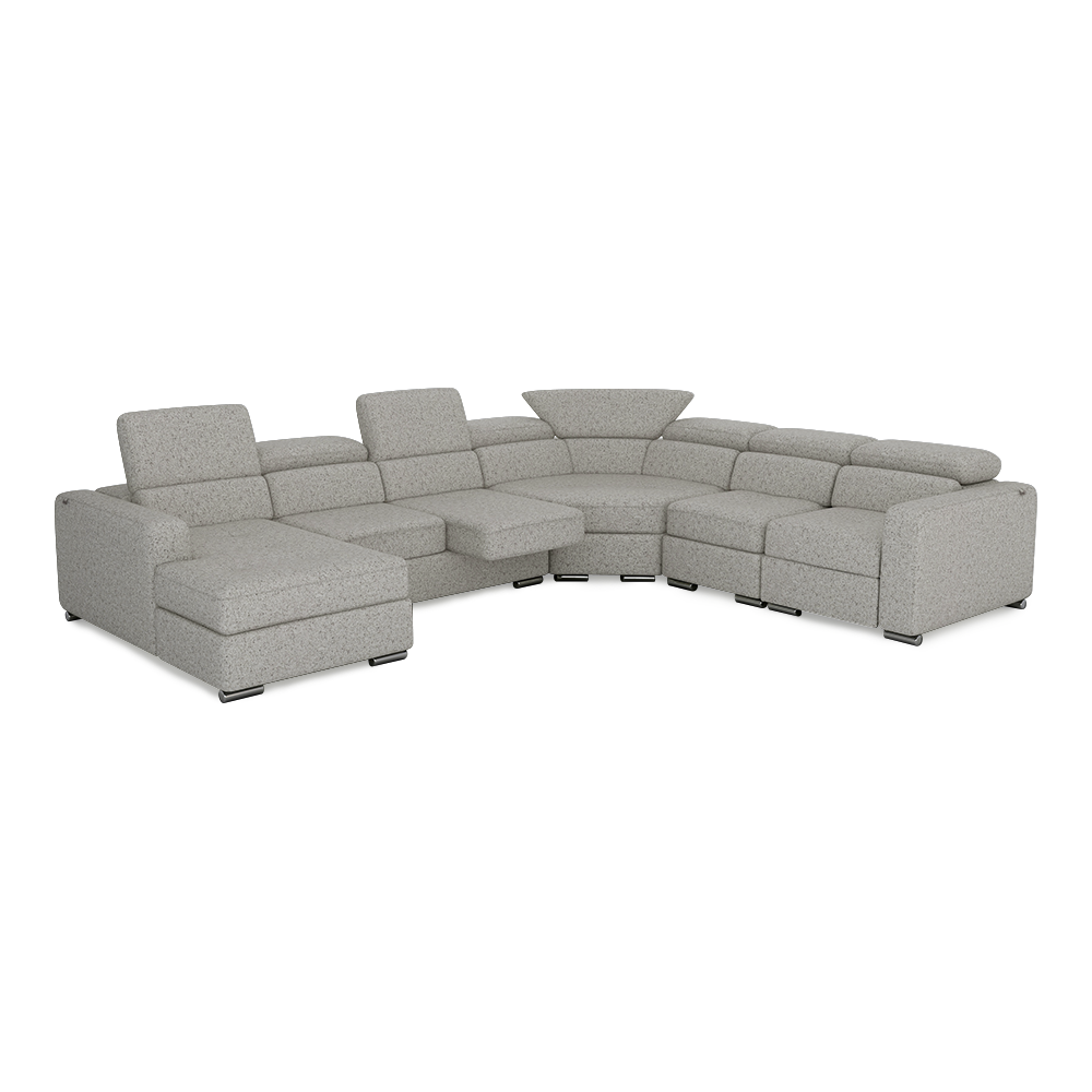 KELBY – Modular Leather Sofa with Extendable Seat & Motorised Incliner (Corner)