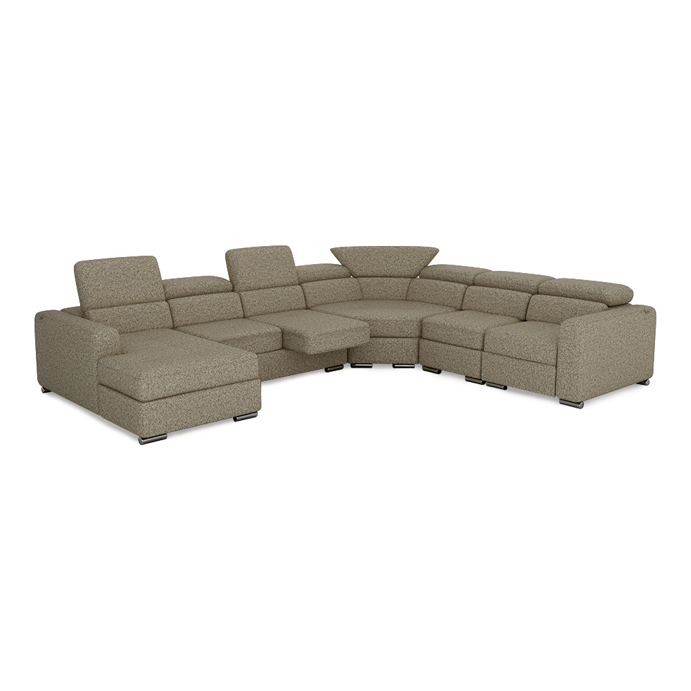KELBY – Modular Leather Sofa with Extendable Seat & Motorised Incliner (Corner)