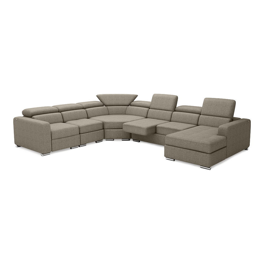 KELBY – Modular Leather Sofa with Extendable Seat & Motorised Incliner (Corner)