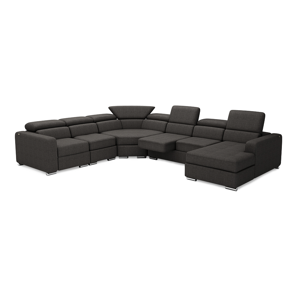 KELBY – Modular Leather Sofa with Extendable Seat & Motorised Incliner (Corner)