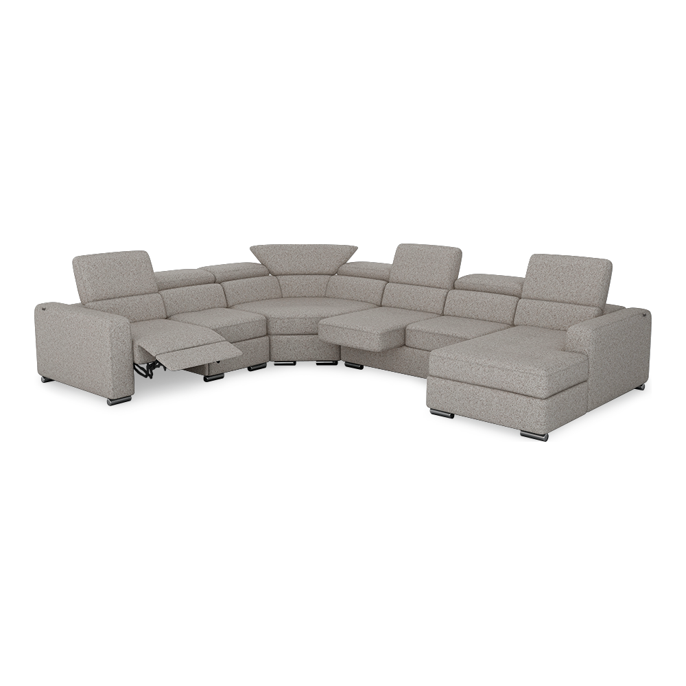 KELBY – Modular Leather Sofa with Extendable Seat & Motorised Incliner (Corner)