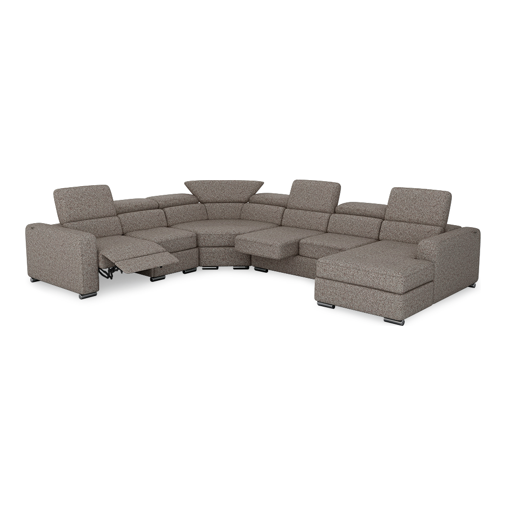 KELBY – Modular Leather Sofa with Extendable Seat & Motorised Incliner (Corner)