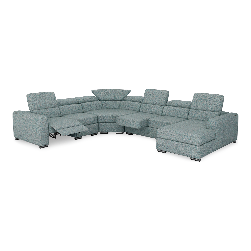 KELBY – Modular Leather Sofa with Extendable Seat & Motorised Incliner (Corner)