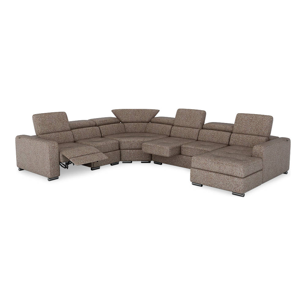 KELBY – Modular Leather Sofa with Extendable Seat & Motorised Incliner (Corner)