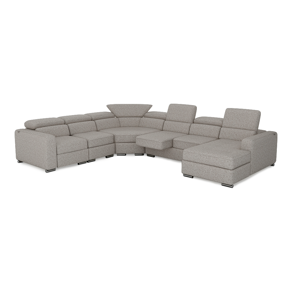 KELBY – Modular Leather Sofa with Extendable Seat & Motorised Incliner (Corner)