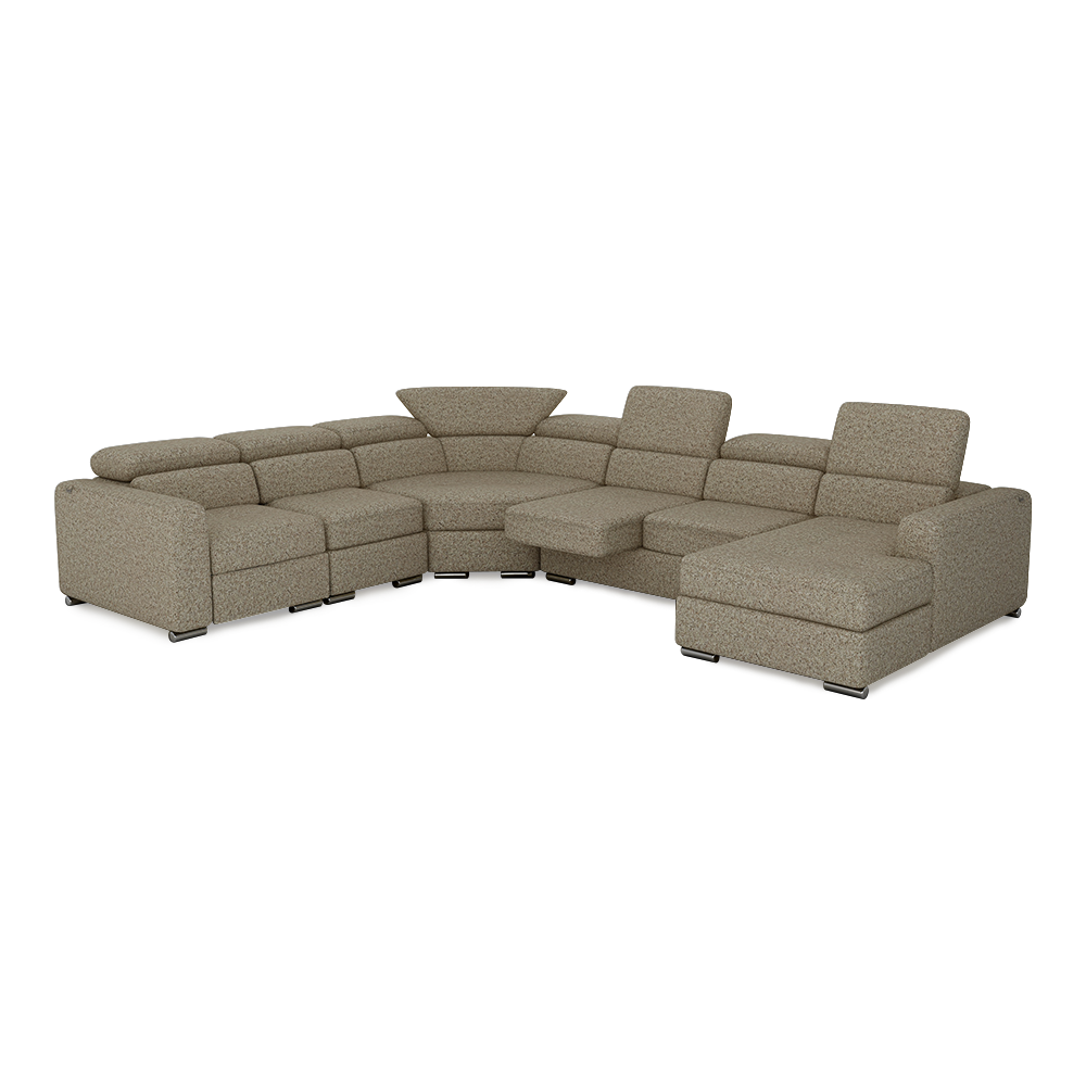 KELBY – Modular Leather Sofa with Extendable Seat & Motorised Incliner (Corner)