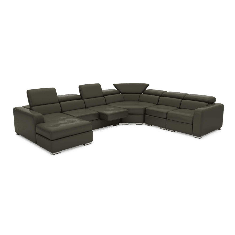 KELBY – Modular Leather Sofa with Extendable Seat & Motorised Incliner (Corner)