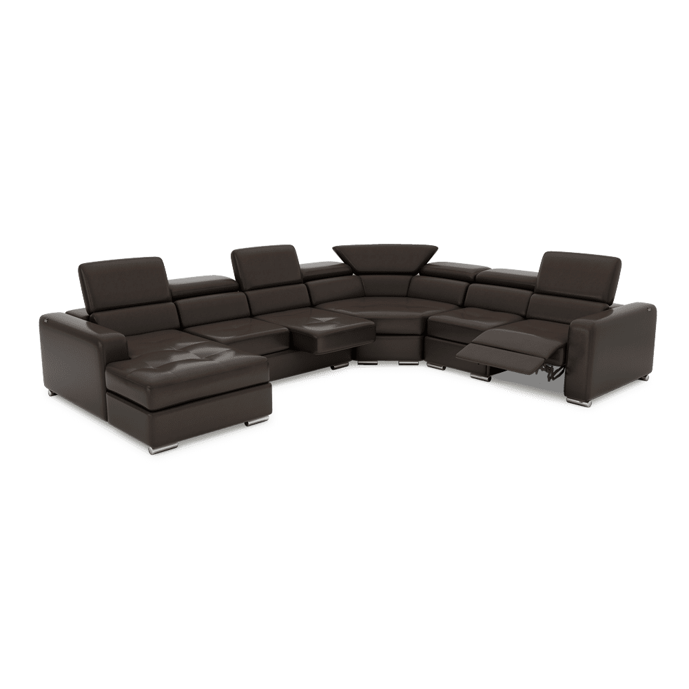 KELBY – Modular Leather Sofa with Extendable Seat & Motorised Incliner (Corner)