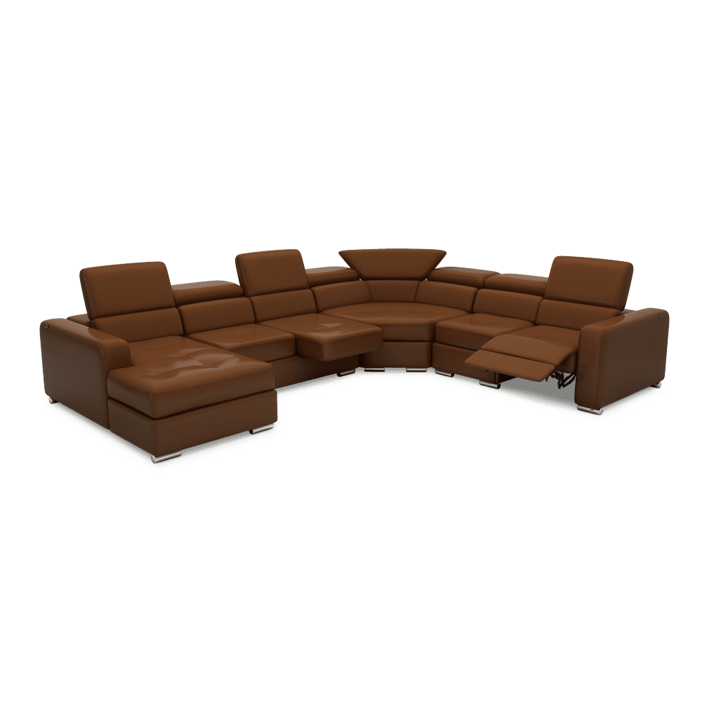 KELBY – Modular Leather Sofa with Extendable Seat & Motorised Incliner (Corner)