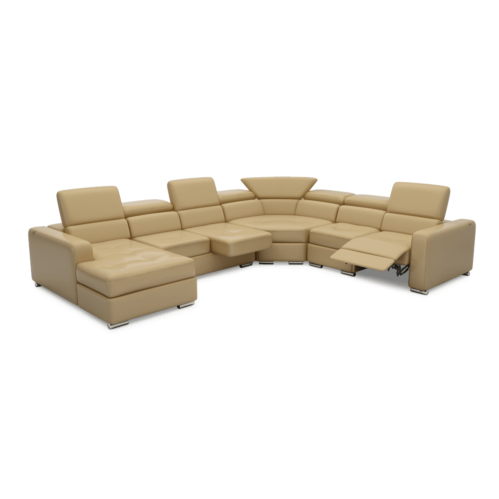 KELBY – Modular Leather Sofa with Extendable Seat & Motorised Incliner (Corner)