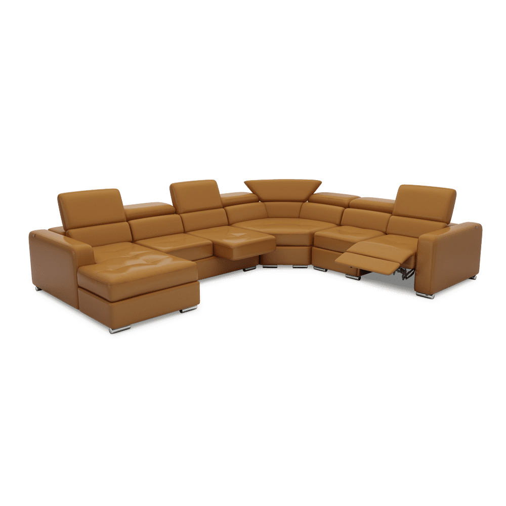 KELBY – Modular Leather Sofa with Extendable Seat & Motorised Incliner (Corner)