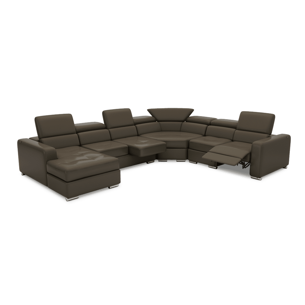 KELBY – Modular Leather Sofa with Extendable Seat & Motorised Incliner (Corner)