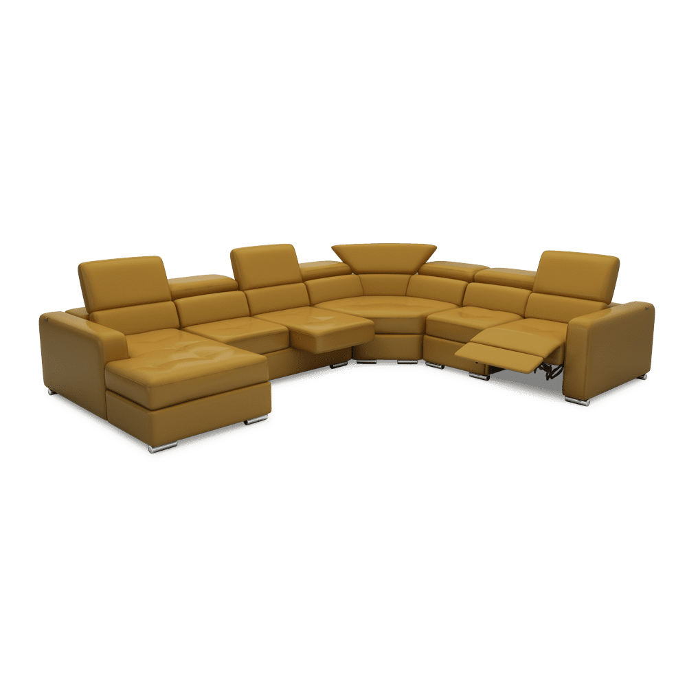 KELBY – Modular Leather Sofa with Extendable Seat & Motorised Incliner (Corner)