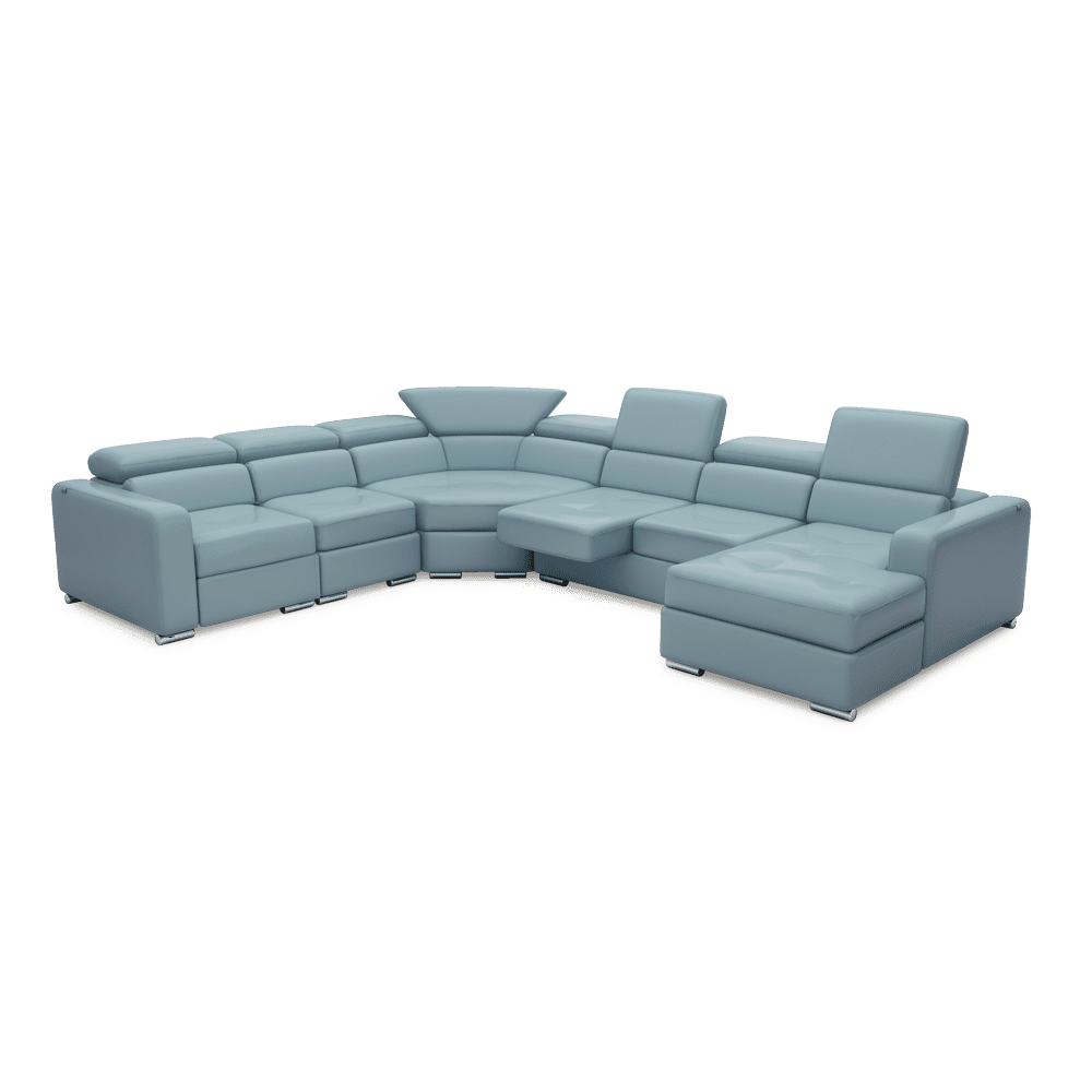 KELBY – Modular Leather Sofa with Extendable Seat & Motorised Incliner (Corner)
