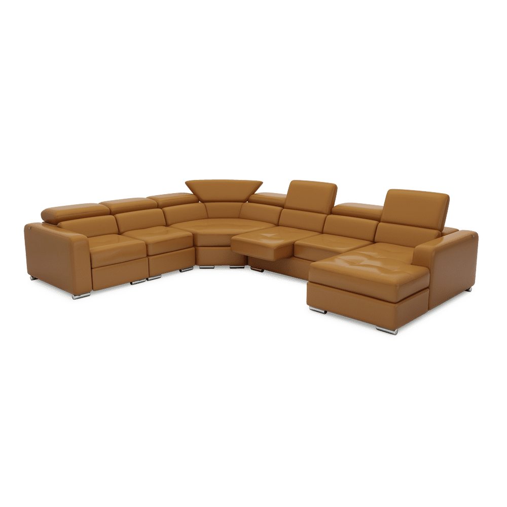 KELBY – Modular Leather Sofa with Extendable Seat & Motorised Incliner (Corner)