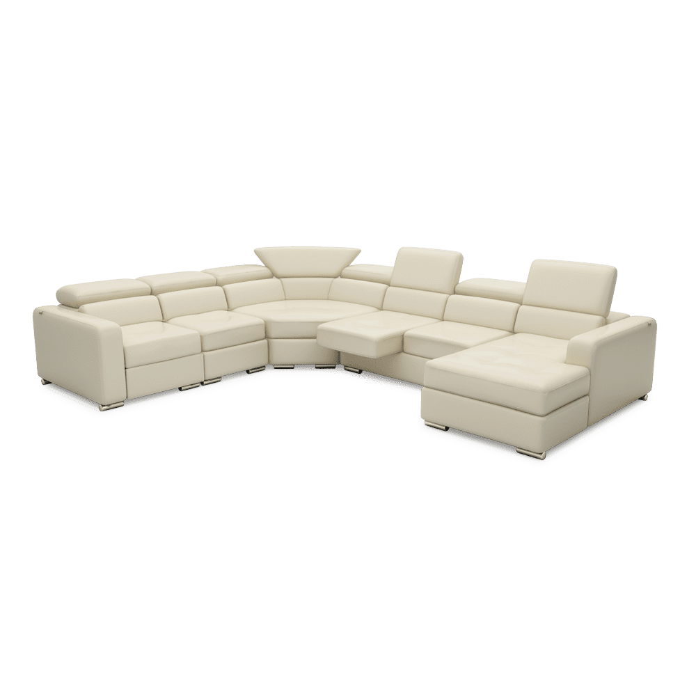 KELBY – Modular Leather Sofa with Extendable Seat & Motorised Incliner (Corner)