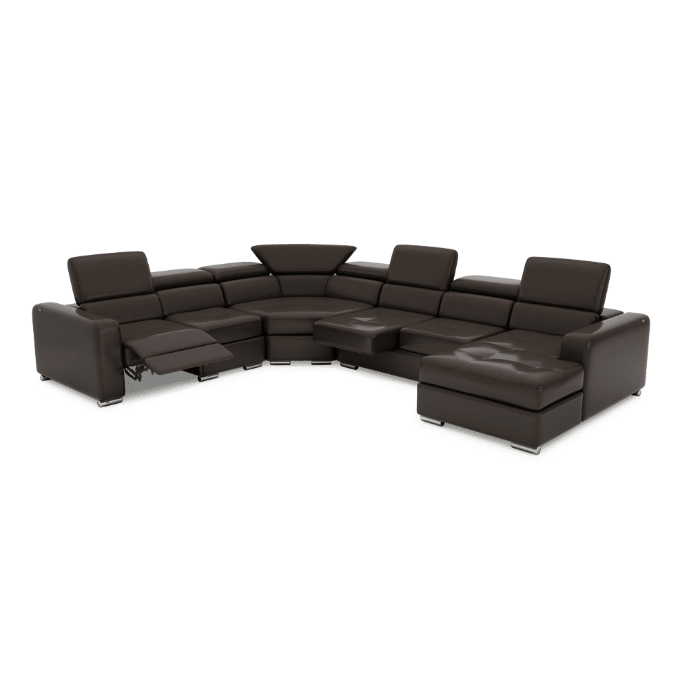 KELBY – Modular Leather Sofa with Extendable Seat & Motorised Incliner (Corner)