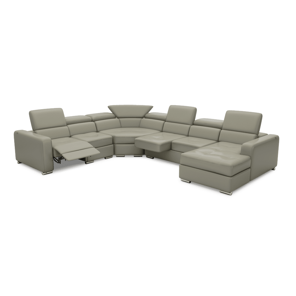 KELBY – Modular Leather Sofa with Extendable Seat & Motorised Incliner (Corner)