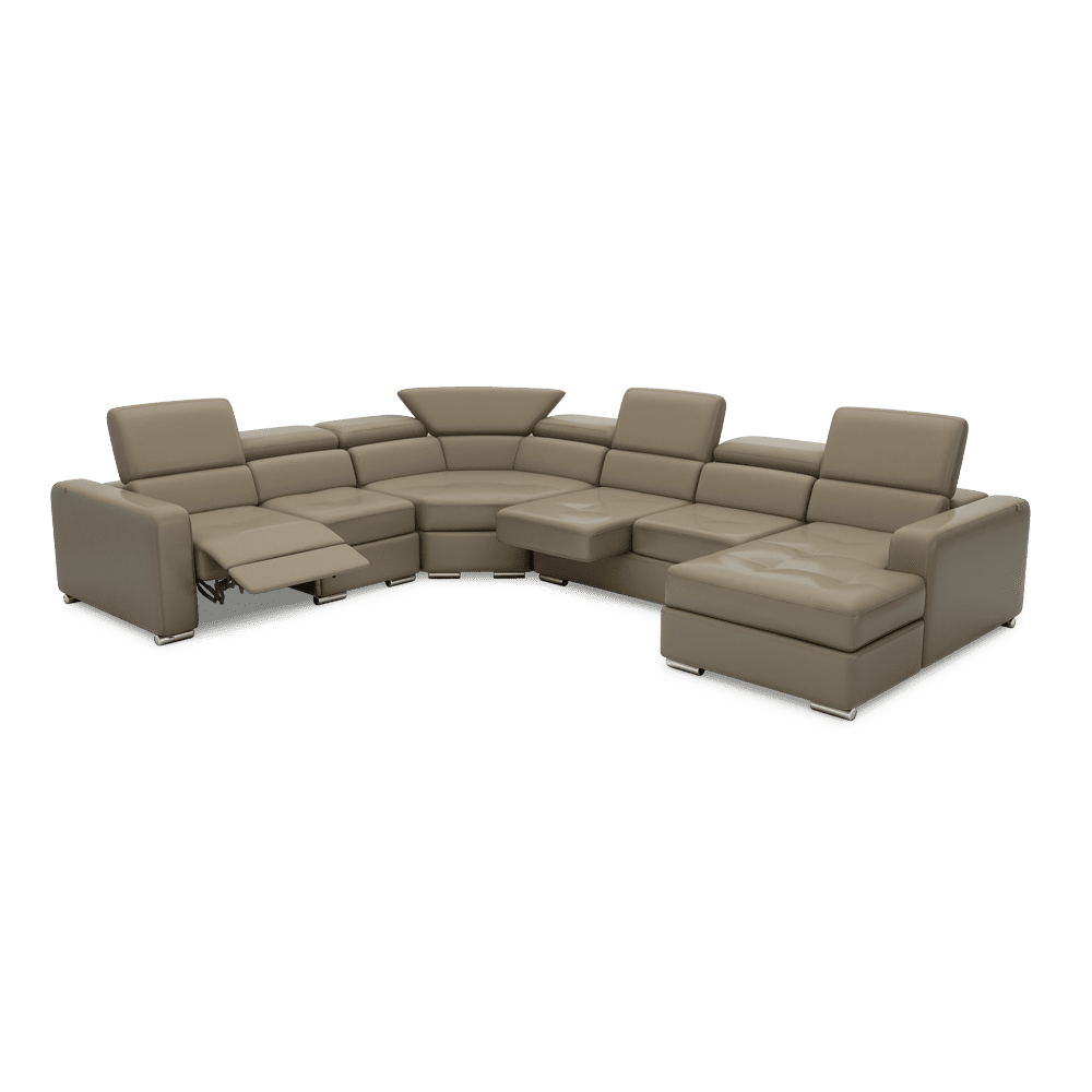 KELBY – Modular Leather Sofa with Extendable Seat & Motorised Incliner (Corner)
