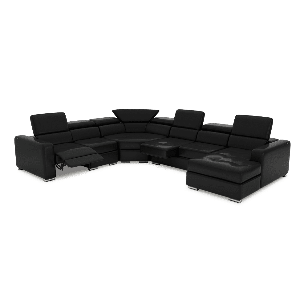 KELBY – Modular Leather Sofa with Extendable Seat & Motorised Incliner (Corner)