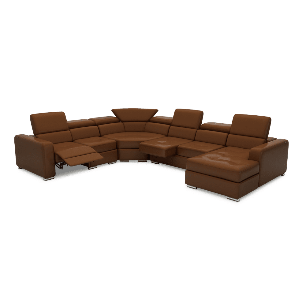KELBY – Modular Leather Sofa with Extendable Seat & Motorised Incliner (Corner)