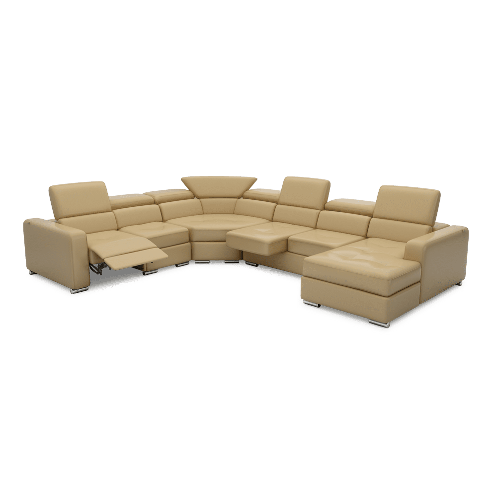 KELBY – Modular Leather Sofa with Extendable Seat & Motorised Incliner (Corner)