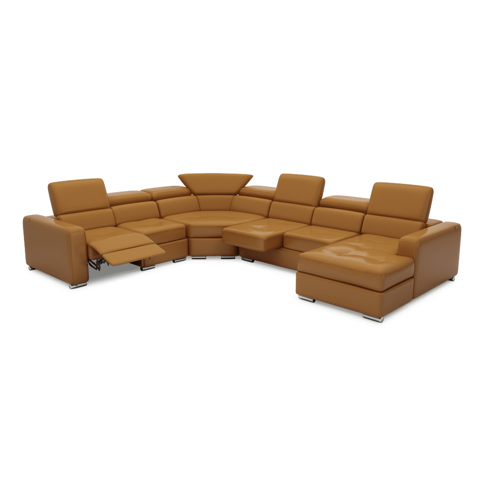 KELBY – Modular Leather Sofa with Extendable Seat & Motorised Incliner (Corner)
