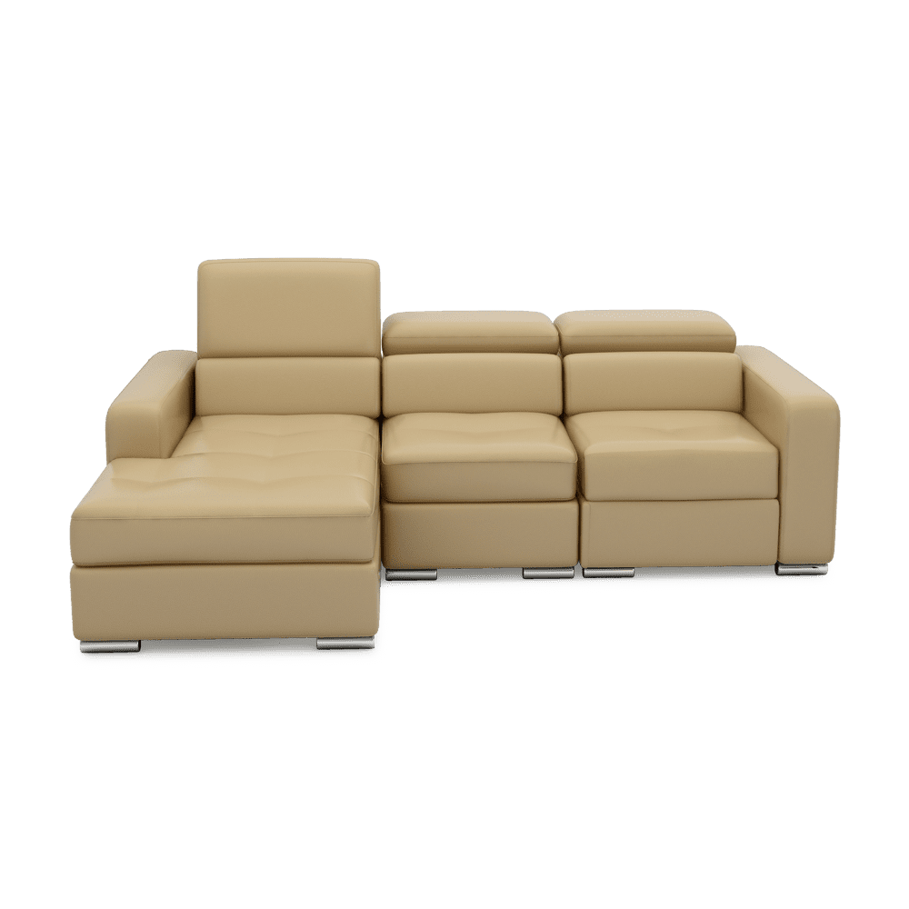 KELBY – Modular Leather Sofa with Extendable Seat & Motorised Incliner (L-Shaped)