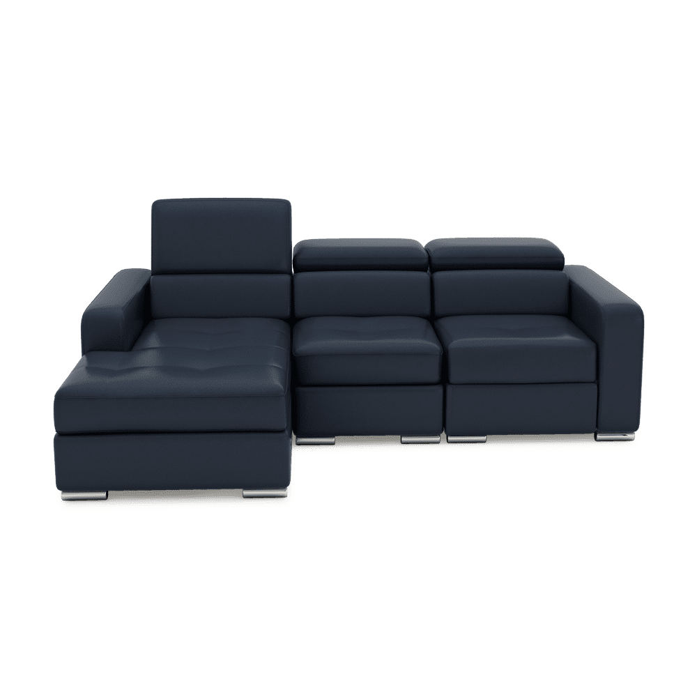 KELBY – Modular Leather Sofa with Extendable Seat & Motorised Incliner (L-Shaped)