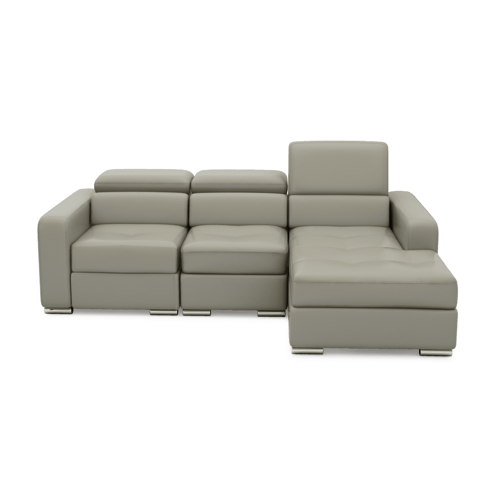 KELBY – Modular Leather Sofa with Extendable Seat & Motorised Incliner (L-Shaped)