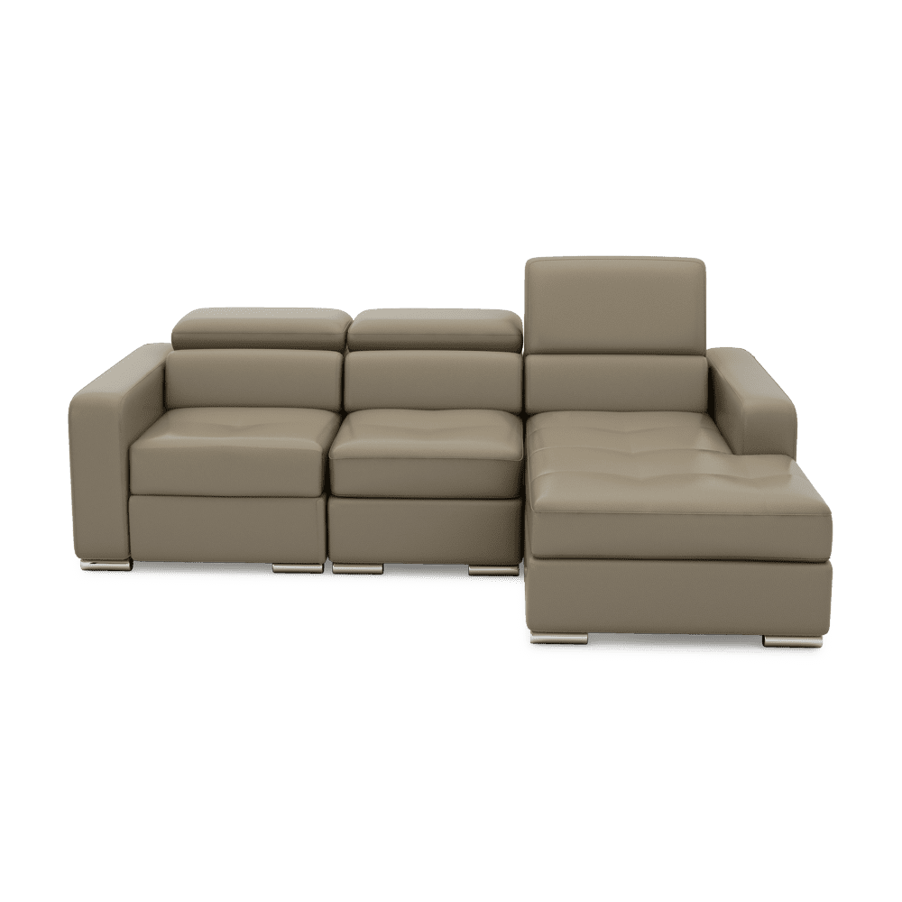 KELBY – Modular Leather Sofa with Extendable Seat & Motorised Incliner (L-Shaped)