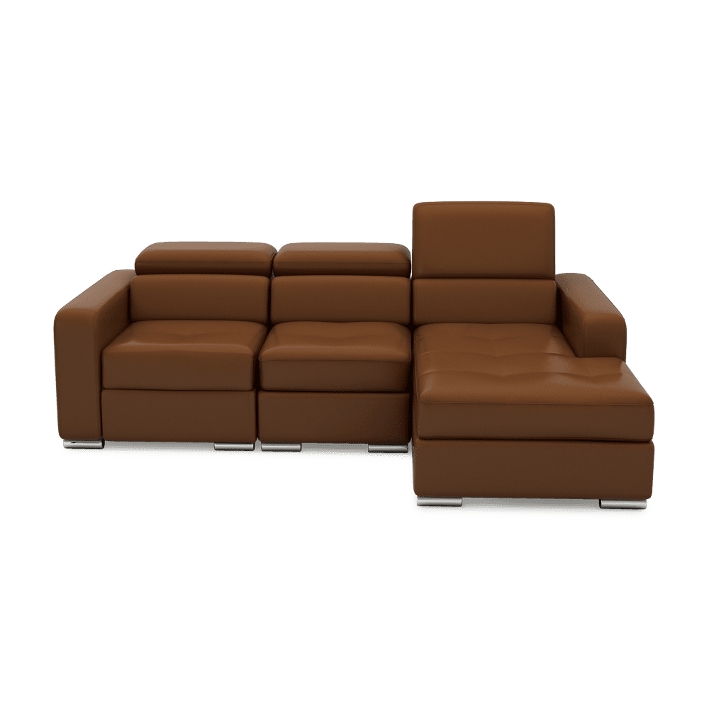 KELBY – Modular Leather Sofa with Extendable Seat & Motorised Incliner (L-Shaped)