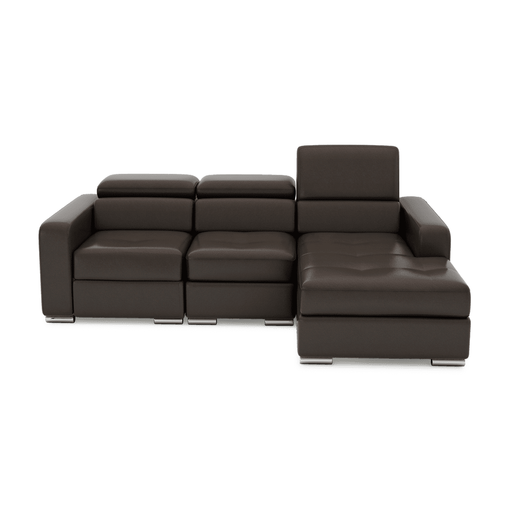 KELBY – Modular Leather Sofa with Extendable Seat & Motorised Incliner (L-Shaped)