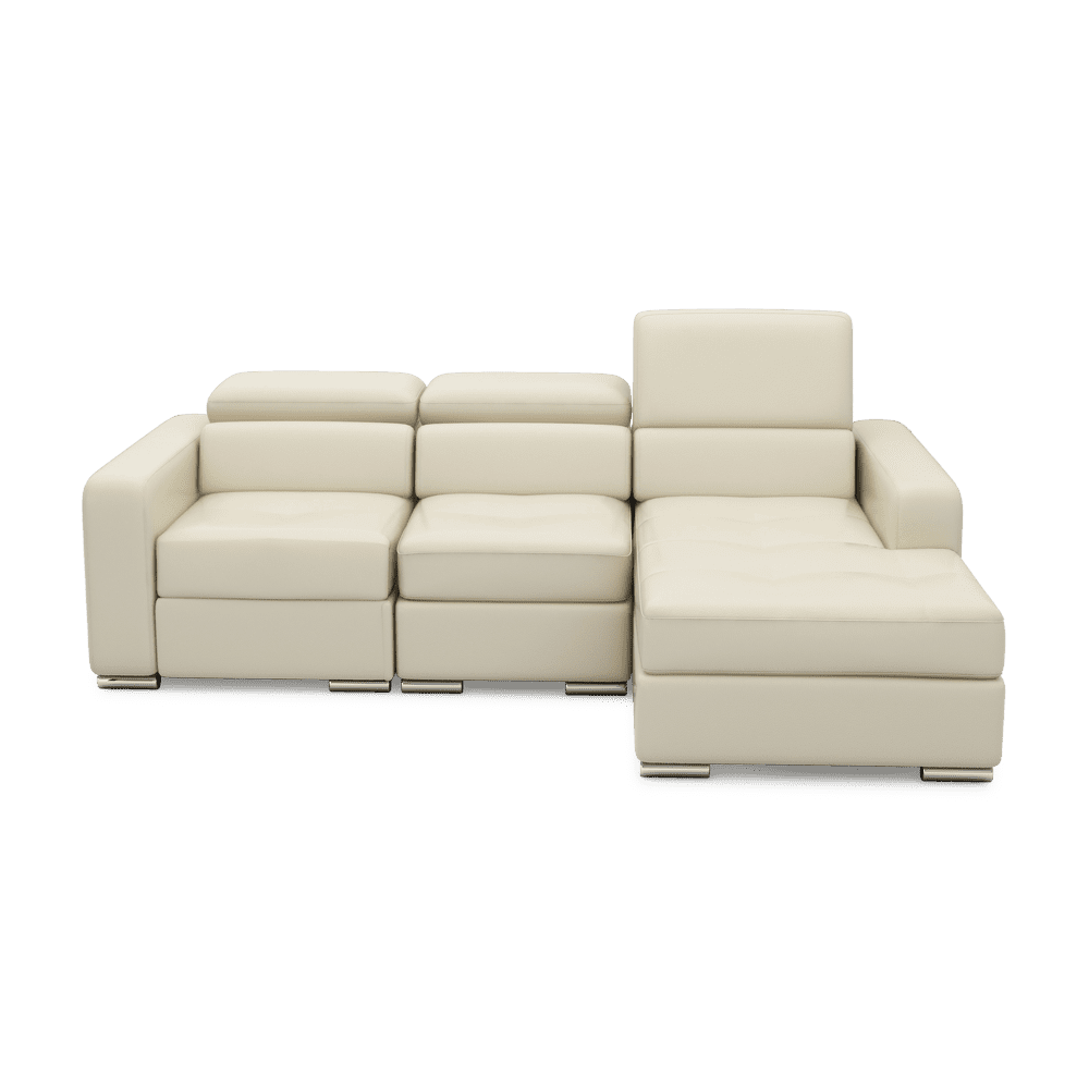 KELBY – Modular Leather Sofa with Extendable Seat & Motorised Incliner (L-Shaped)