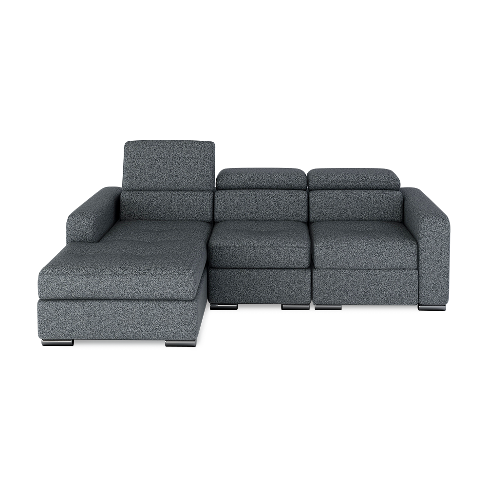 KELBY – Modular Leather Sofa with Extendable Seat & Motorised Incliner (L-Shaped)