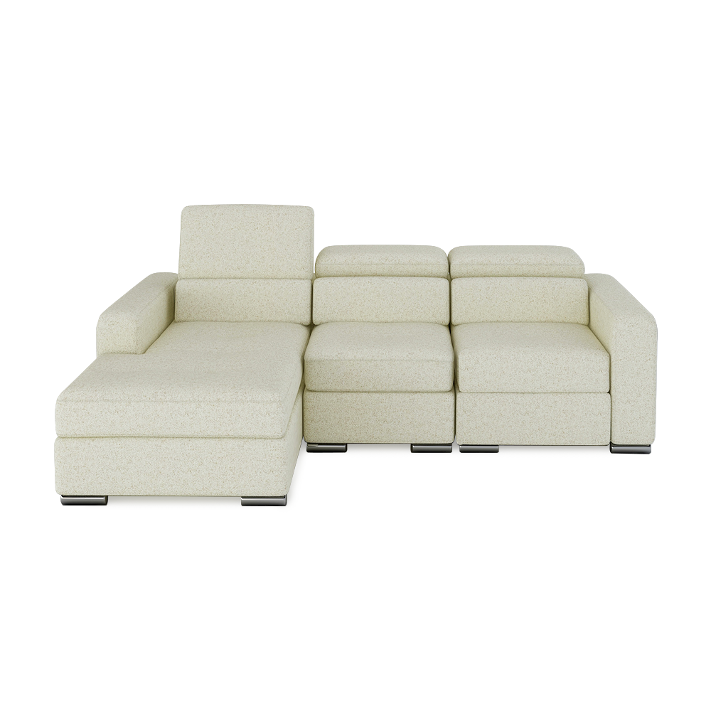 KELBY – Modular Leather Sofa with Extendable Seat & Motorised Incliner (L-Shaped)