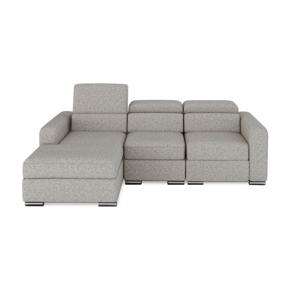 KELBY – Modular Leather Sofa with Extendable Seat & Motorised Incliner (L-Shaped)